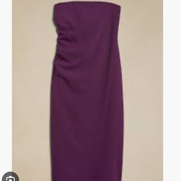 Banana Republic strapless crepe MIDI dress - Picture 3 of 8